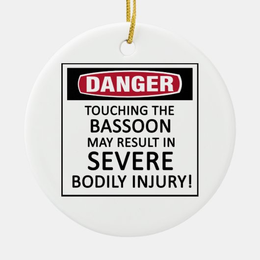 Danger Bassoon Keramisch Ornament (Voorkant)