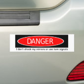 DANGER Bumpersticker (Op auto)