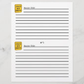 Danger : Carte de recette Cuisine pour hommes (Dos)