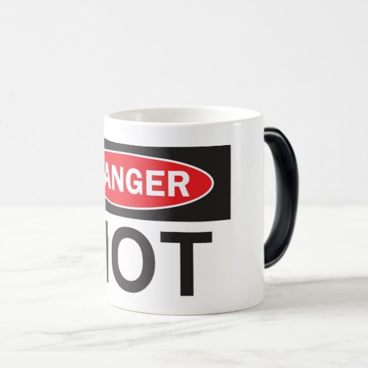Danger chaud - tasse Morphing (Devant droit)