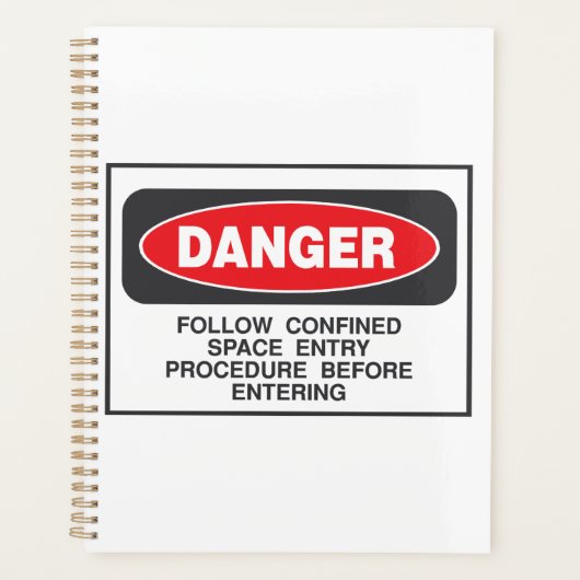 Danger Confined Space Entry Safety Warning (Devant)