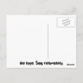 Danger de karaoké - Carte postale (Dos)