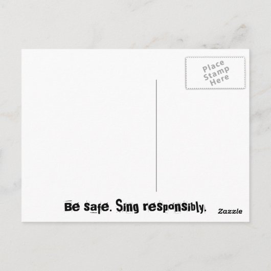 Danger de karaoké - Carte postale (Dos)