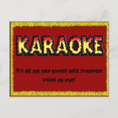 Danger de karaoké - Carte postale (Devant)