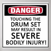 Danger Drum set Poster (Voorkant)