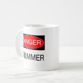 Danger - Drummer Funny Musicien T-Shirt Mug Apron (Devant gauche)