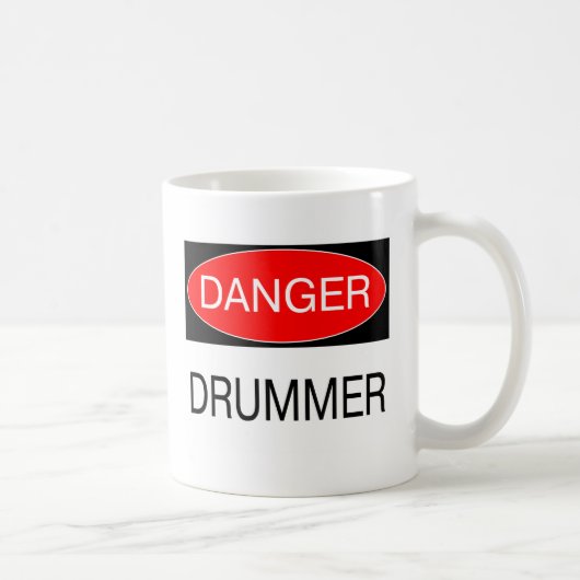 Danger - Drummer Funny Musicien T-Shirt Mug Apron (Droite)