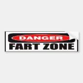 Danger Fart Zone Bumpersticker (Voorkant)