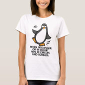 Danger Funny Penguin Graphic T-shirt (Voorkant)