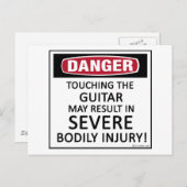 Danger Guitar Briefkaart (Voorkant / Achterkant)
