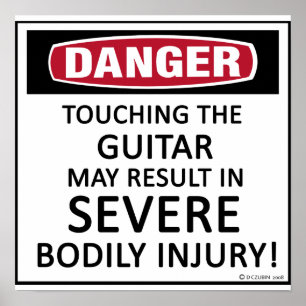 Danger Guitar Poster