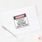 Danger Guitar Ronde Sticker (Envelop)