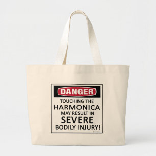 Danger Harmonica Grote Tote Bag