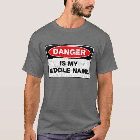 Danger is mijn middennaam t-shirt (Voorkant)