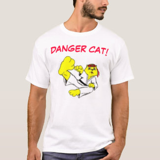 Danger karate cat t-shirt