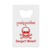 Danger ! ! Les mines ! ! SYMBOLE ☠ Cambodgien Khme (Devant)