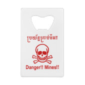 Danger ! ! Les mines ! ! SYMBOLE ☠ Cambodgien Khme (Dos)