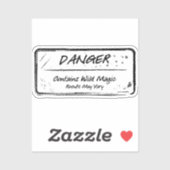 Danger : Magie sauvage mai Vary Sticker (Feuille)
