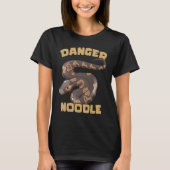 Danger Noodle Ball Python Snake Reptile Serpent T-shirt (Voorkant)