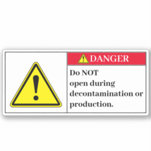 Danger N'Ouvre Pas Le Étiquette