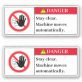 Danger Rester Clair Étiquette (Devant)