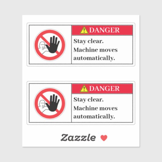 Danger Rester Clair Étiquette (Feuille)