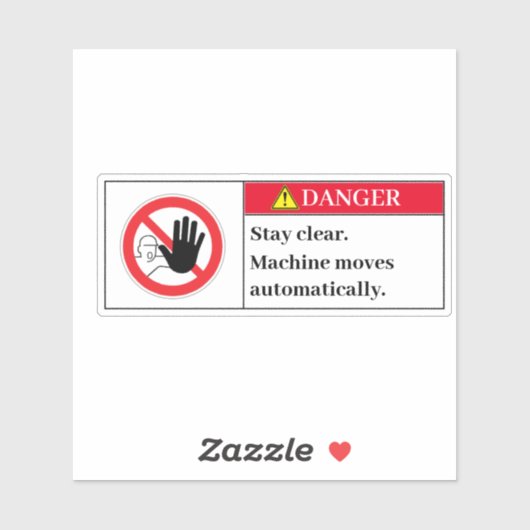 Danger Rester Clair Étiquette (Feuille)