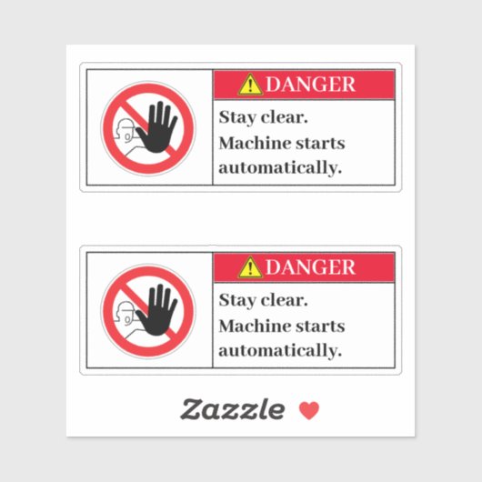 Danger Rester Clair Étiquette (Feuille)