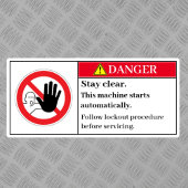 Danger Rester Clair Étiquette