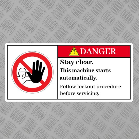 Danger Rester Clair Étiquette