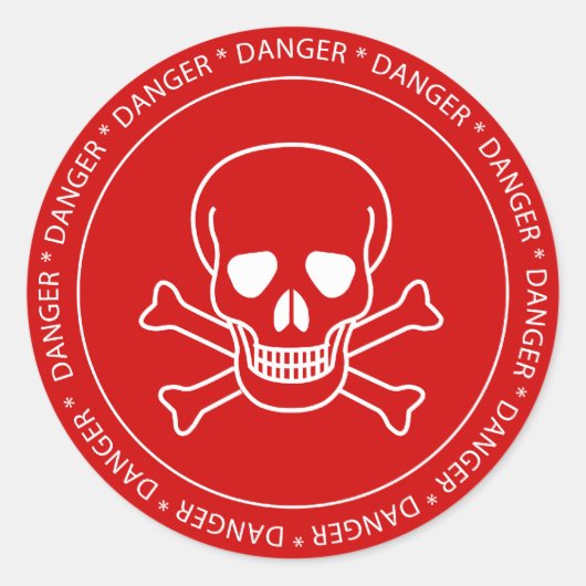 Danger - Sticker pour les signes du crâne (Devant)