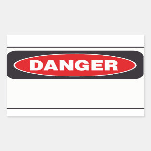 Danger Sticker Sjabloon