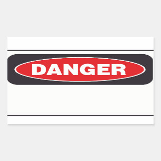 Danger Sticker Sjabloon