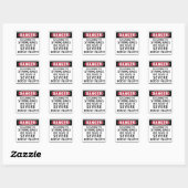 Danger String Bass Vierkante Sticker (Vel)