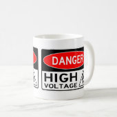 Danger très amusant Signe haute tension Coffee Mug (Devant droit)
