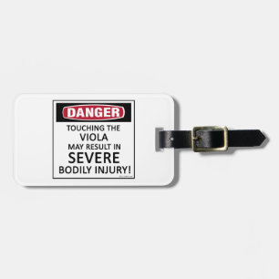 Danger Viola Bagagelabel
