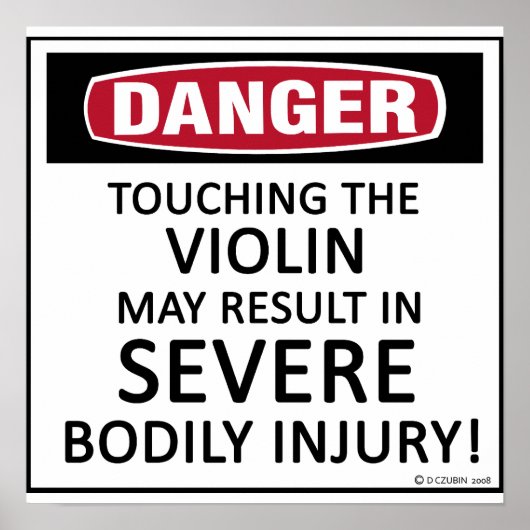 Danger Violin Poster (Voorkant)