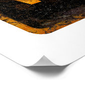 DANGER WORKAHOLIC roestvast metalen waarschuwingsb Poster (Hoek)