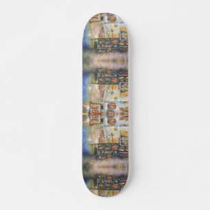 Dangerachtig dicht bij de vun skateboard