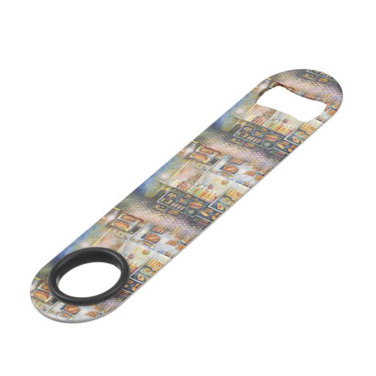 Dangerachtig dicht bij de vun speed flessenopener (Voorkant Gekanteld)