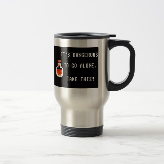 Dangereux D'Aller Sans Café Voyage Mug (Droit)