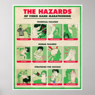 DANGERS DE JEU VIDÉO MARATHONING Poster