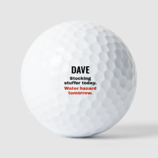 Dangers de l'eau demain : balles de golf personnal