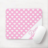 Dani - Aangepaste naam Sjabloon, Pastel Roze Muismat (Met muis)