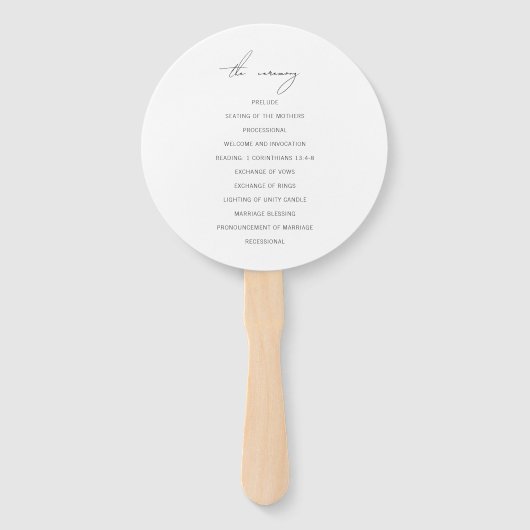 Danica Classic Elegant Trouwprogramma Handwaaier (Achterkant)