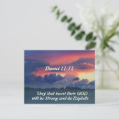 Daniel 11:32 Bijbelversie Briefkaart (Staand voorkant)