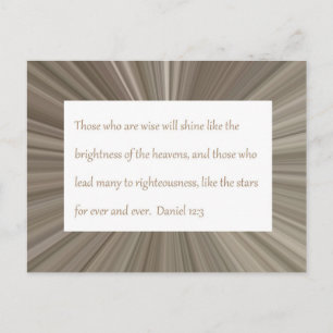 Daniel 12:3 Carte postale de l'écriture