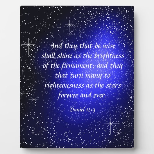 Daniel 12:3 Plaque (Devant)