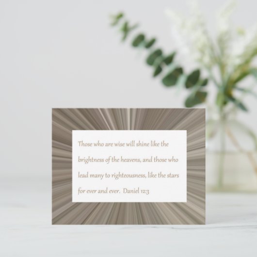 Daniel 12:3 Scripture Post Card Briefkaart (Staand voorkant)