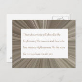 Daniel 12:3 Scripture Post Card Briefkaart (Voorkant / Achterkant)